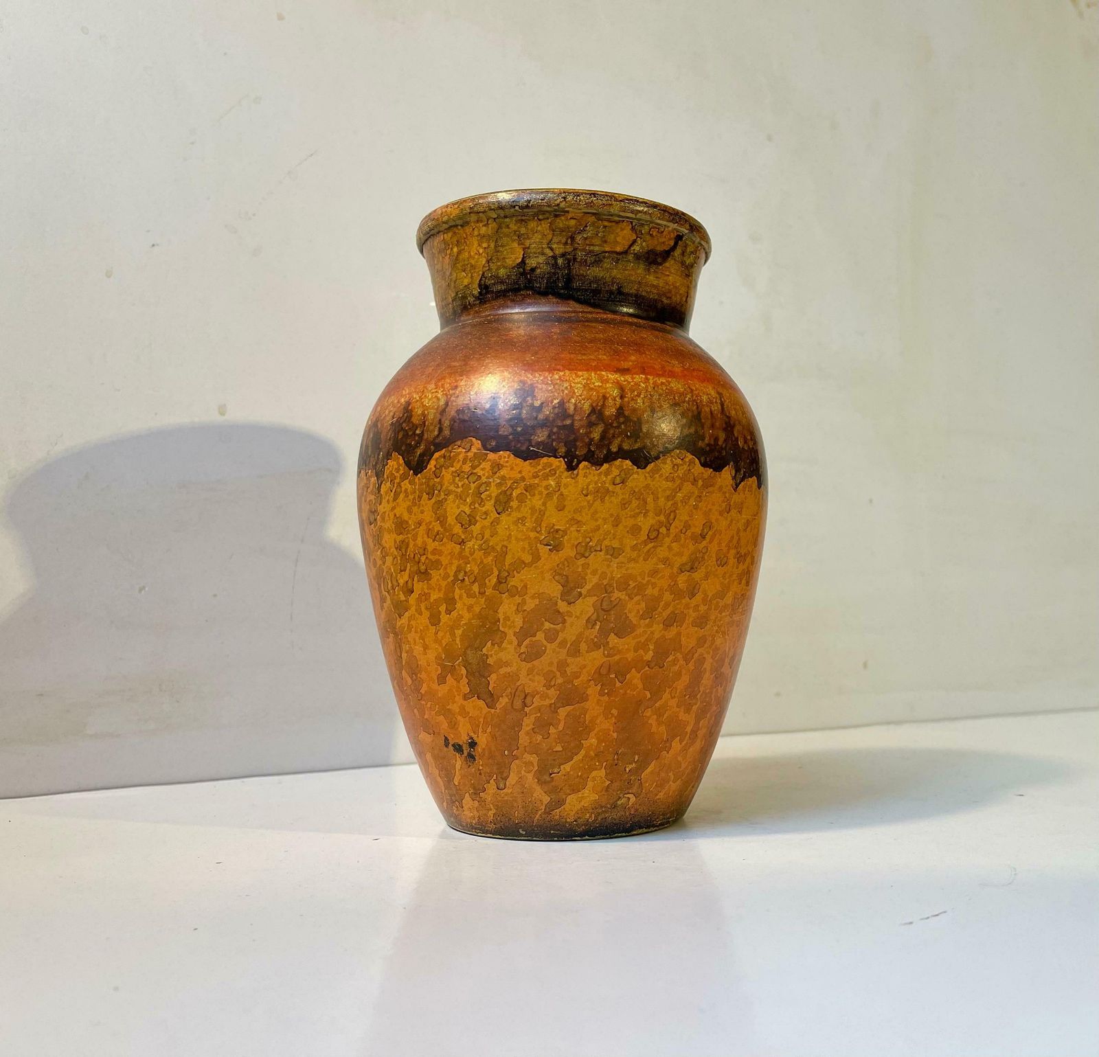 Art Deco Terracotta Vase With 'Fire' Glaze, 1930s photo furniture