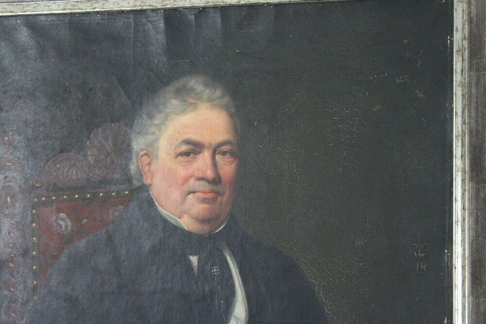 Large Antique Portrait Of French Gentleman photo for sale