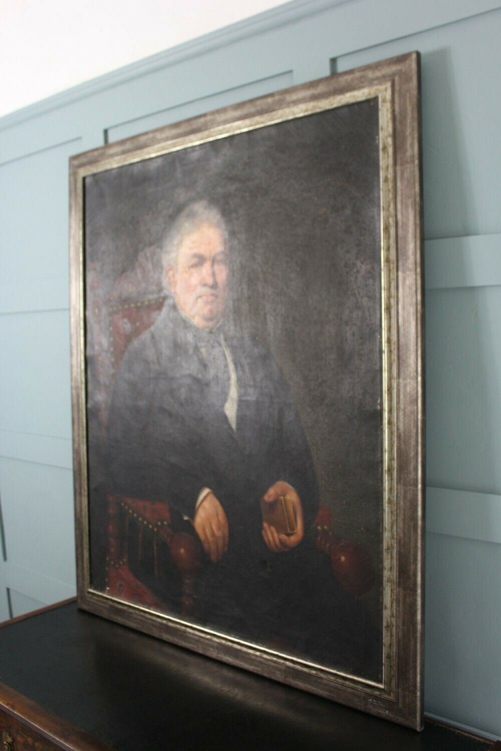 Large Antique Portrait Of French Gentleman photo 850.0