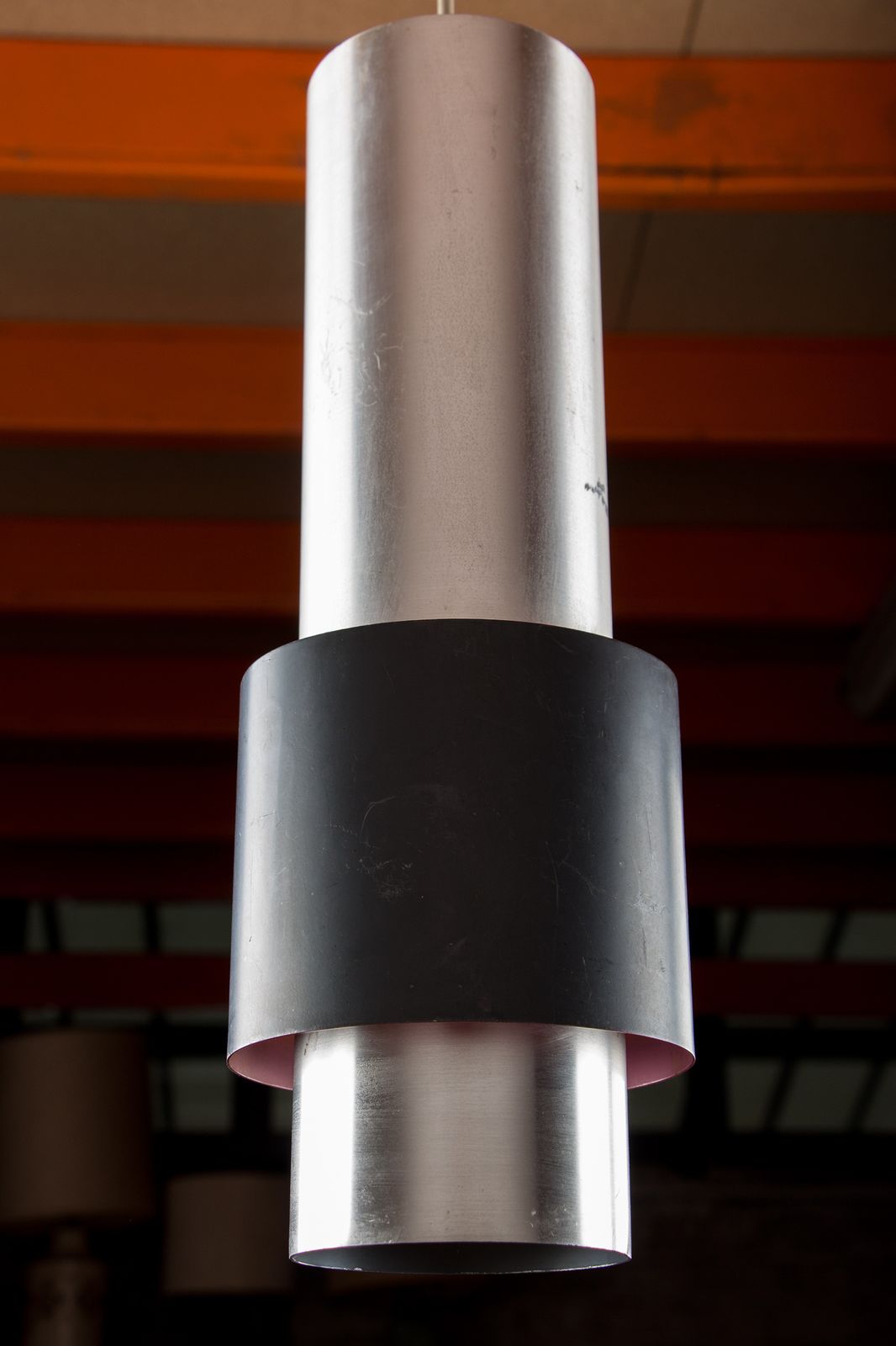 Luminaires Grande suspension danoise en aluminium, modèle Zénith par Jo Hammerborg pour Fog & Mørup, 1960. photo