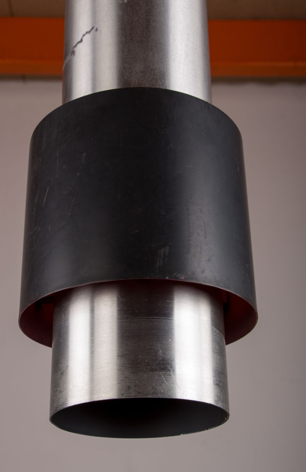 550.0 Grande suspension danoise en aluminium, modèle Zénith par Jo Hammerborg pour Fog & Mørup, 1960. photo