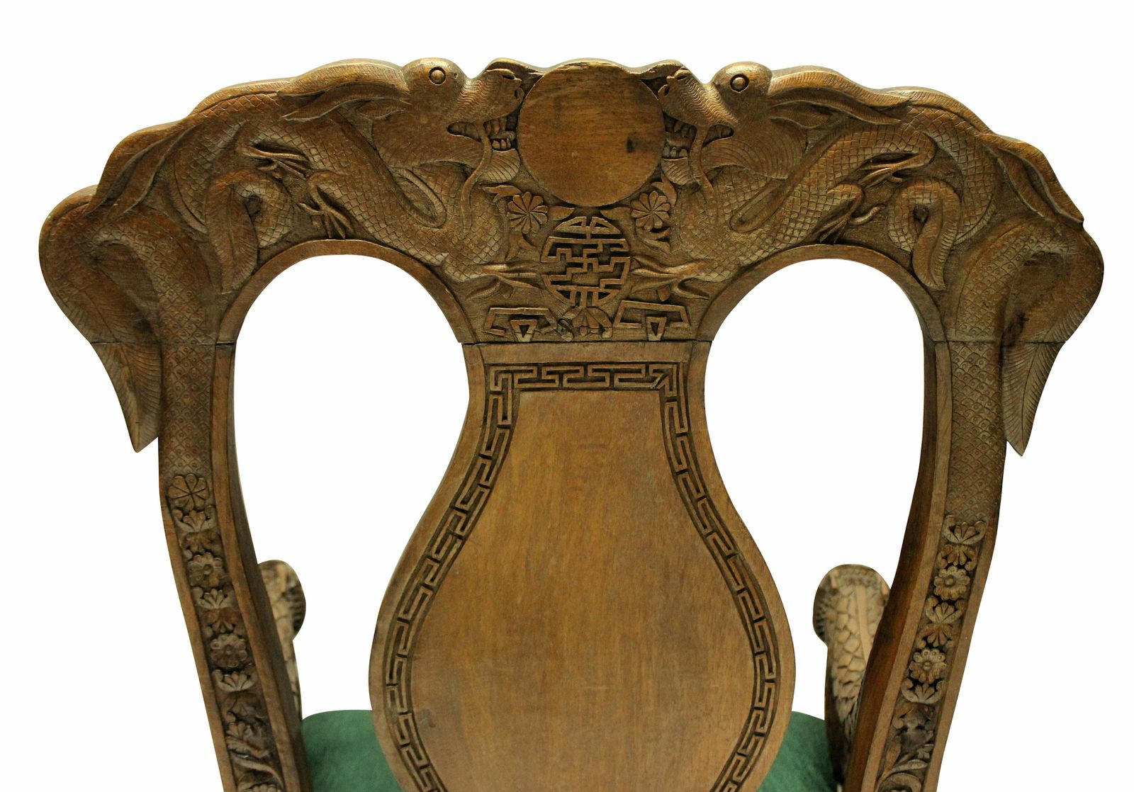 Furniture A Fine Pair Of XIX Century Chinese Armchairs In Teak photo