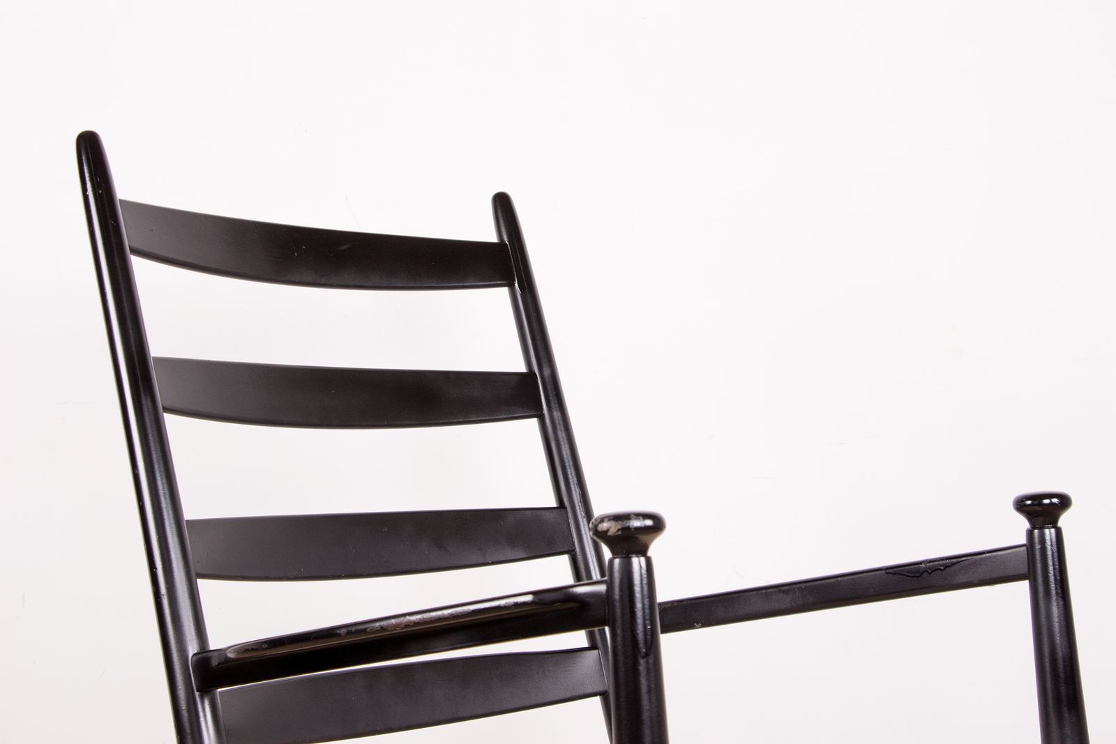 Rocking chair danois en teck laqué et tissu, modèle 218, par Thomas Harlev pour Farstrup Savvaek, 1960. photo for sale