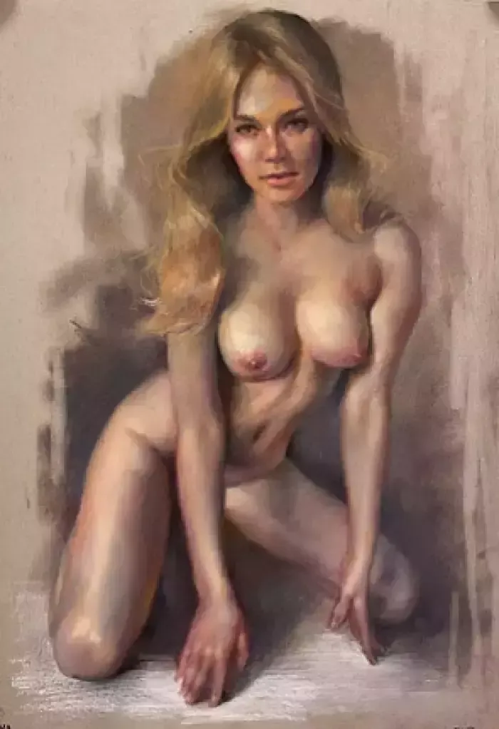 Kirillova Julia, Nude Pastel Painting, 21st Century photo for sale