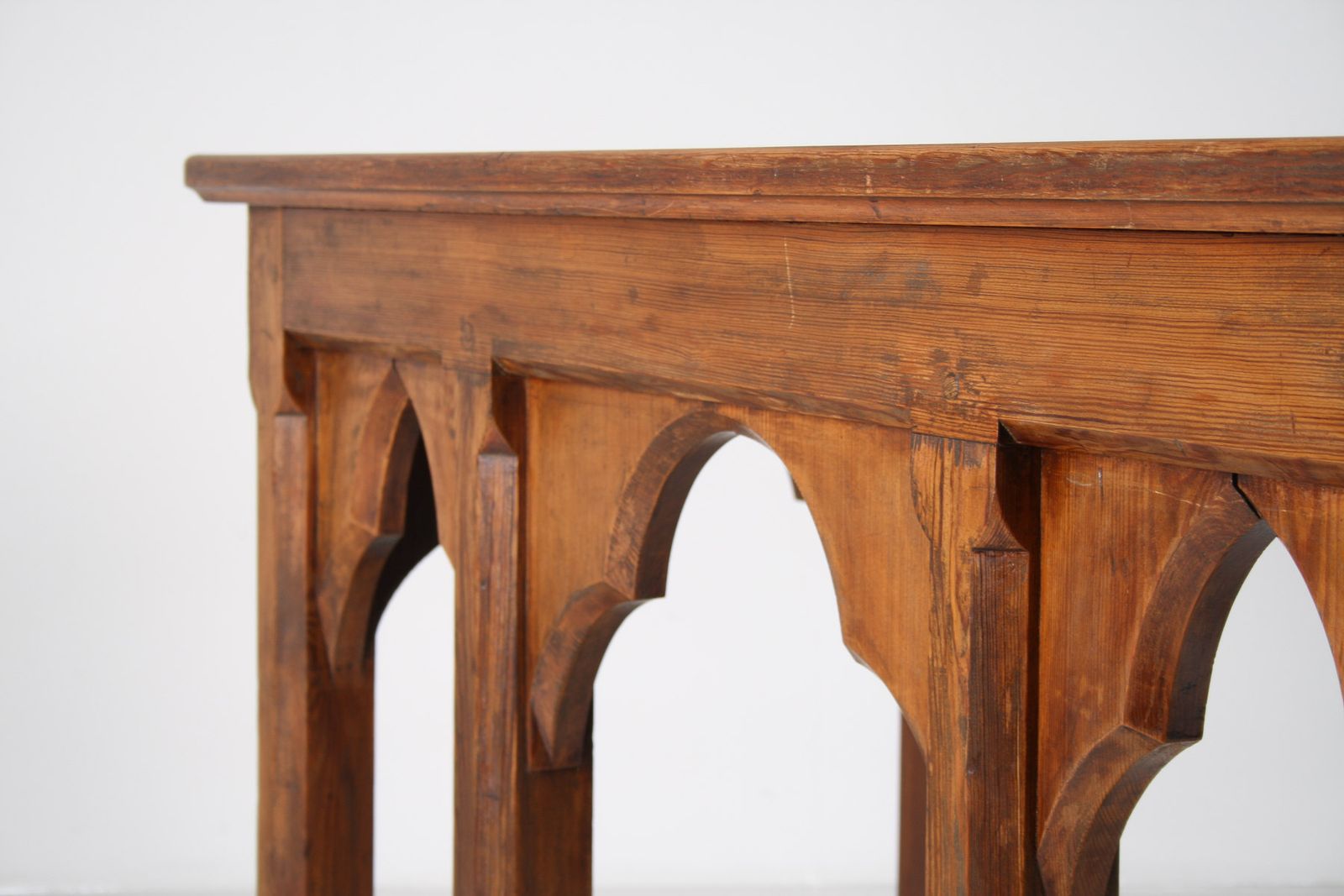 Large Victorian Ecclesiastical Gothic Revival Serving Table, Workstation Desk Or Countertop photo vinterior