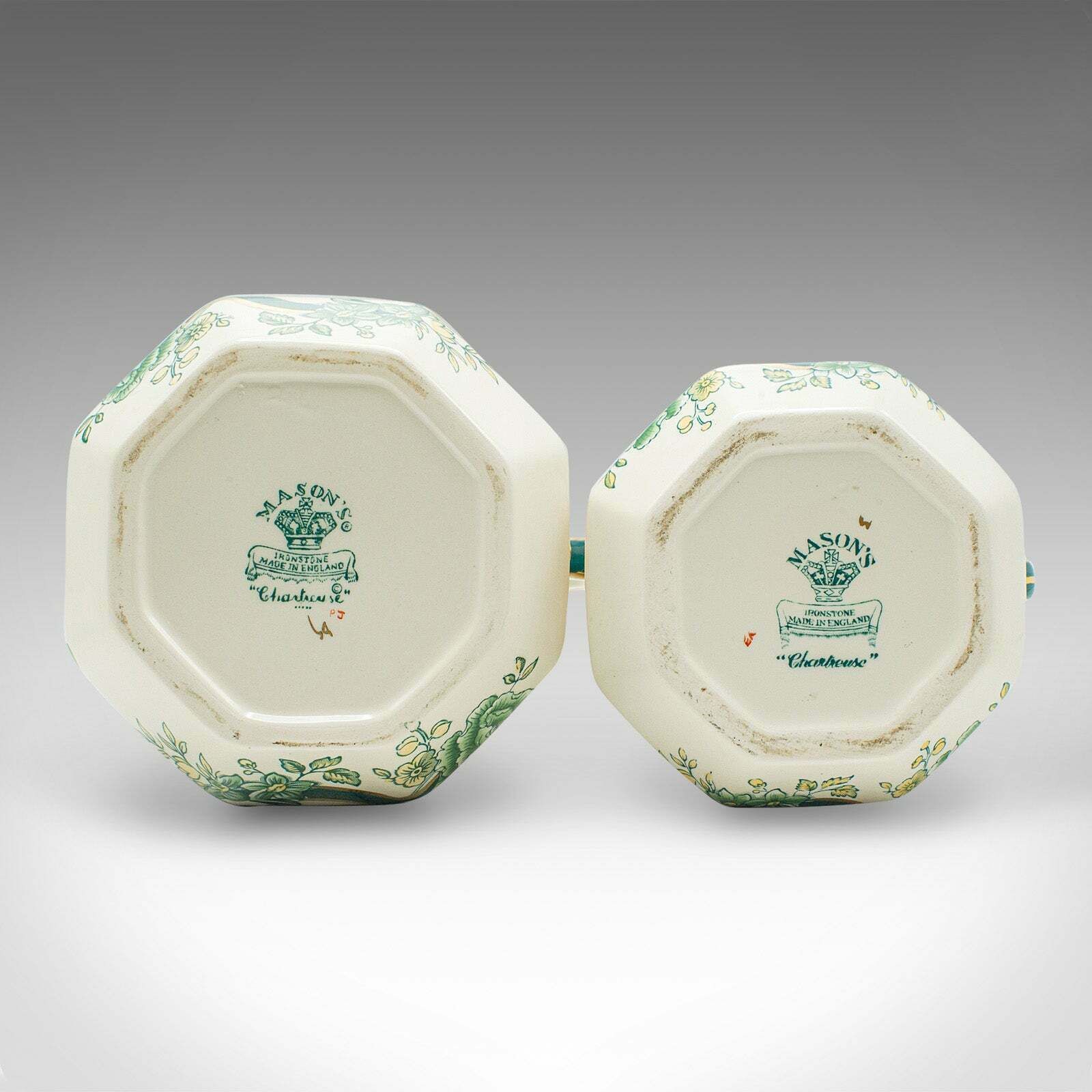 Home Decor Antique Set Of Table Pouring Jugs, English, Ceramic, Gravy, Sauce, Cream, C.1920 photo