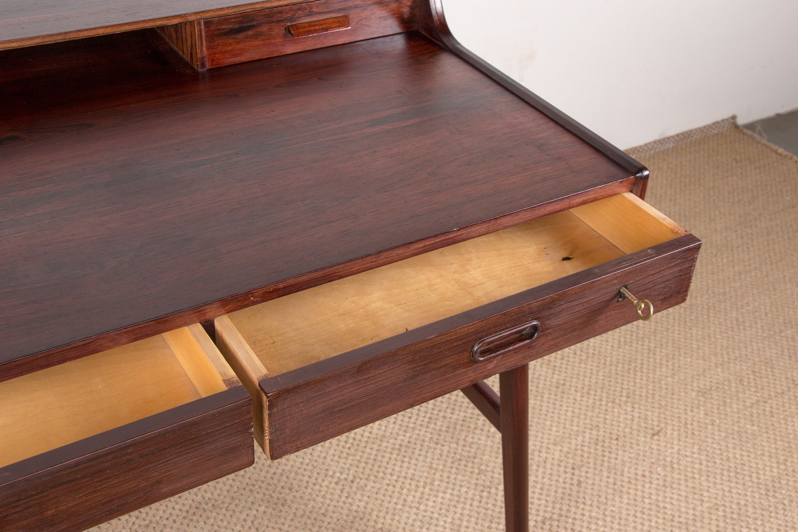 Danish Rosewood Desk, Model 56 By Arne Wahl Iversen For Vinde Mobelfabrik 1960. photo 3000.0