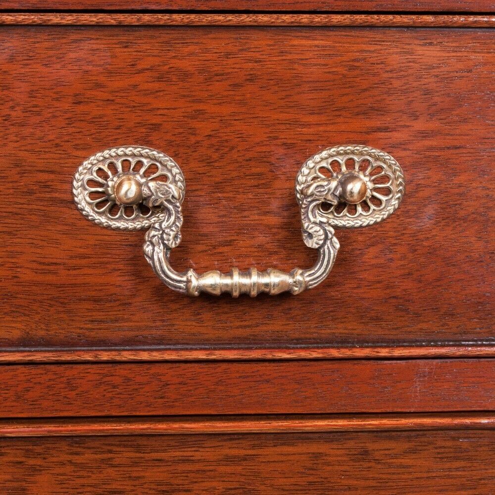 photo furniture Narrow Mahogany Four Drawer Chest Of Drawers