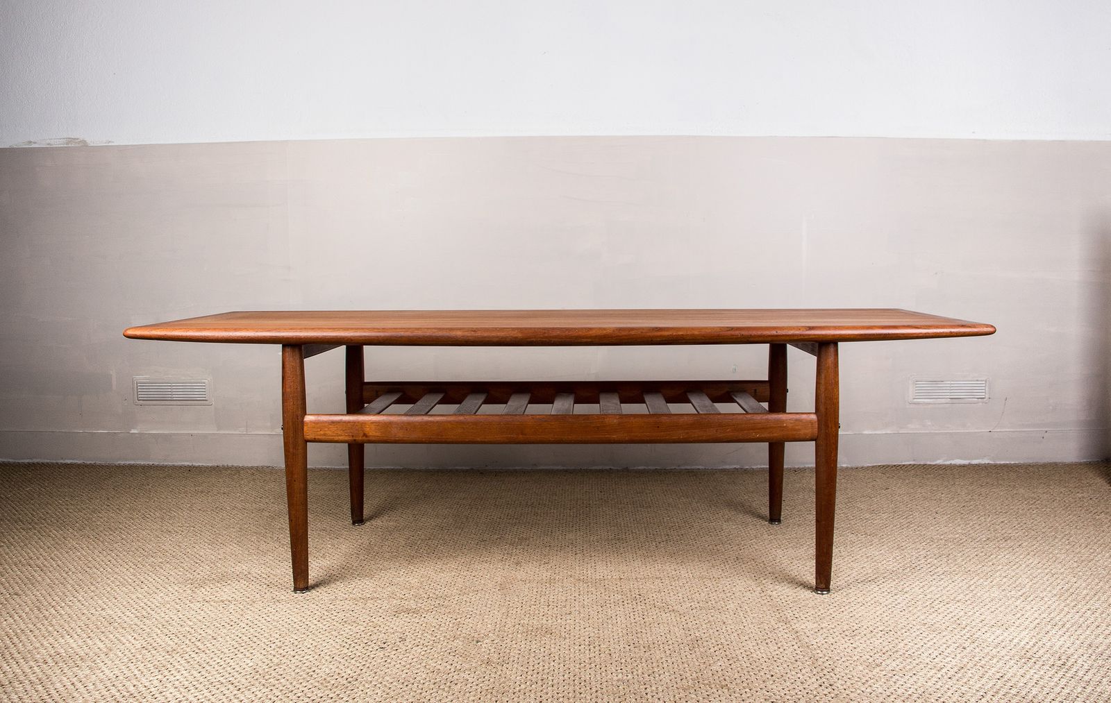 Large Danish Teak Coffee Table, Two Tiers, By Grete Jalk For Glostrup Mobelfabrik. photo for sale