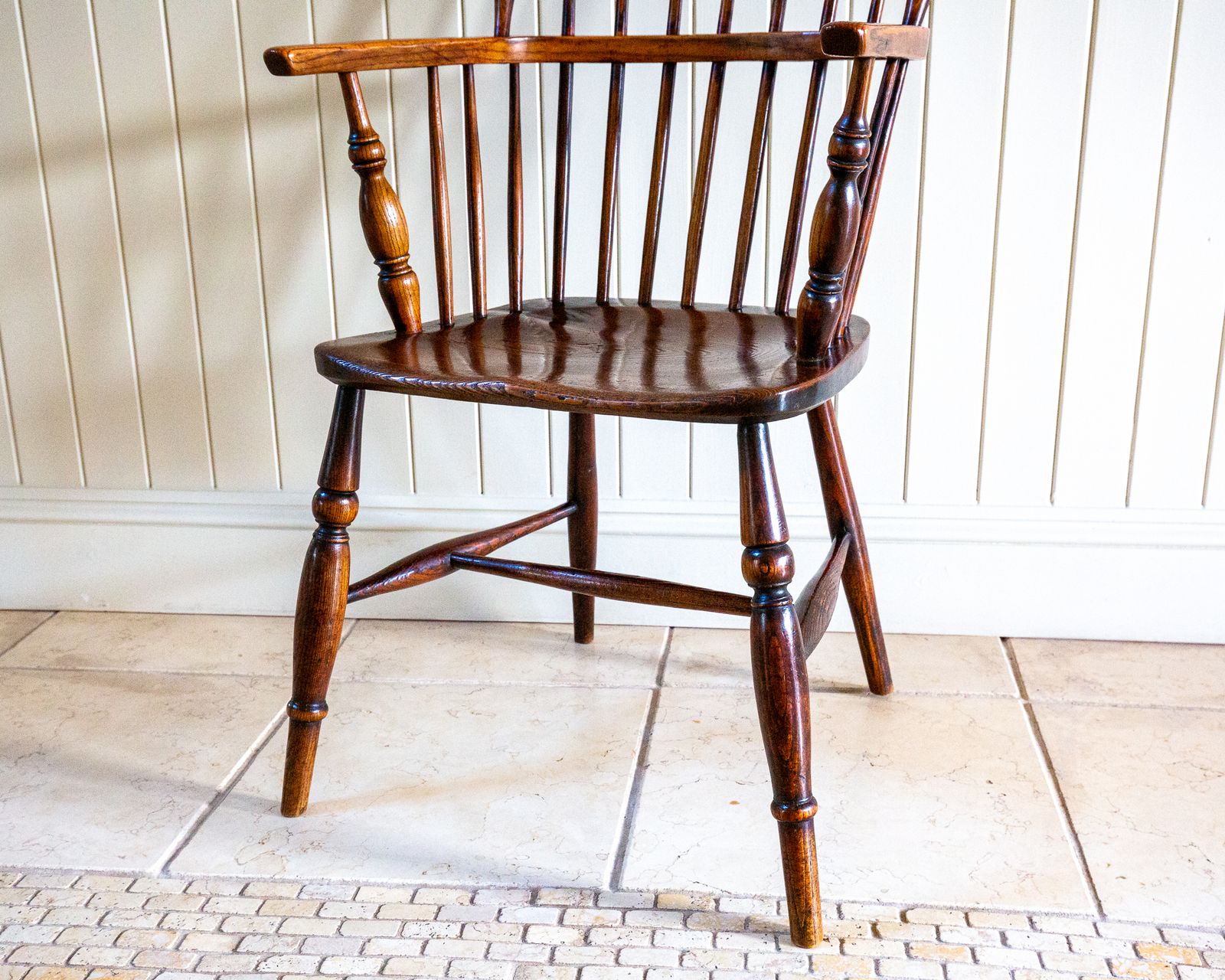 photo for sale Lincolnshire Windsor Chair Comb Back Chair 1840 Early Victorian 1800s Country House Farmhouse Interior Fireside Armchair Camm Marsh