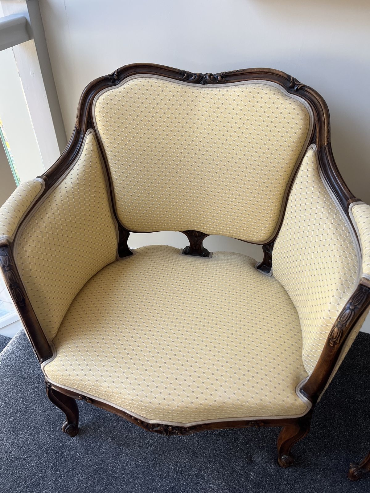Pair Of Antique Newly Upholstered Chairs photo buy