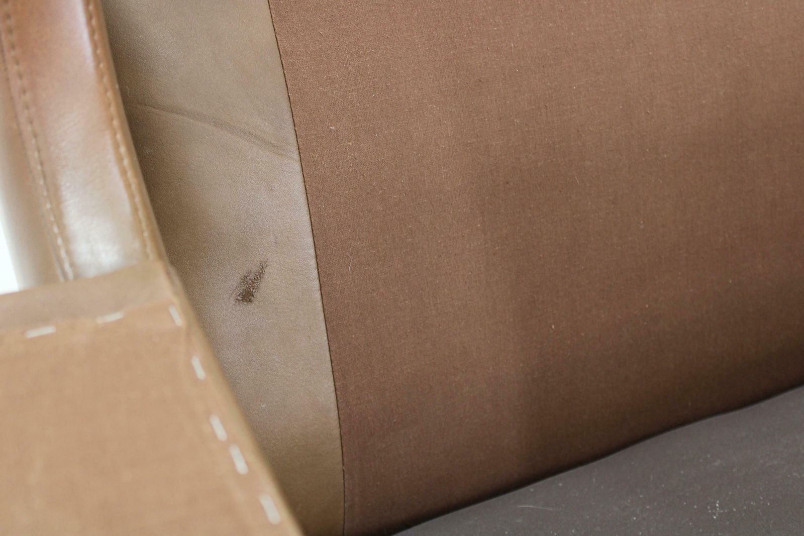 photo buy 1970s Pair Of Brown Leather Armchairs, Denmark