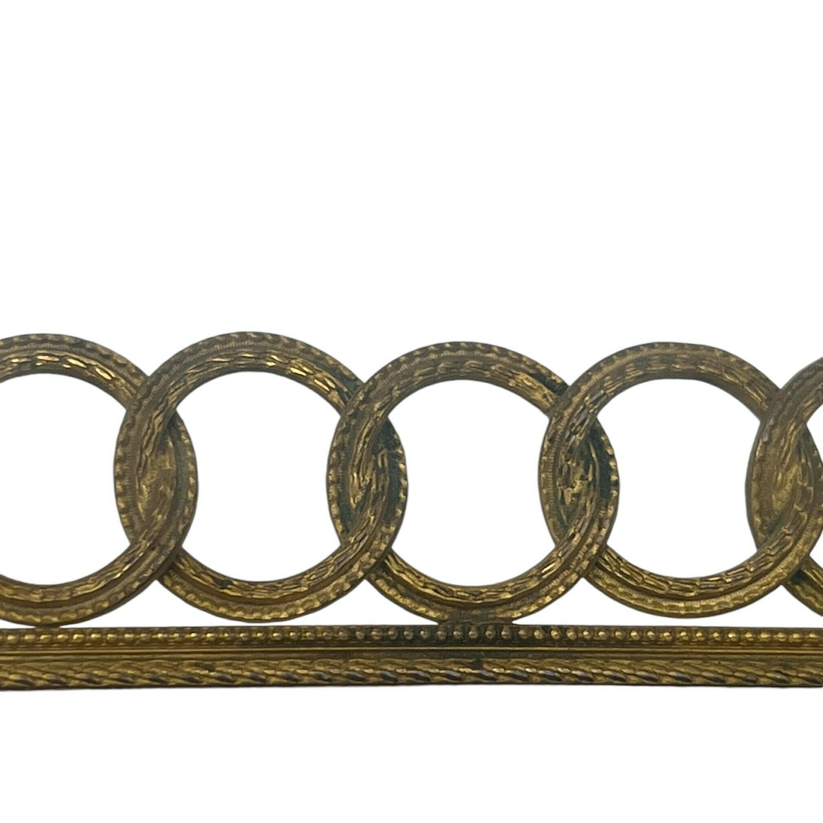 Antique Gilt Brass Link Glazed Photograph Frame   Picture Frame   Home Decor photo for sale