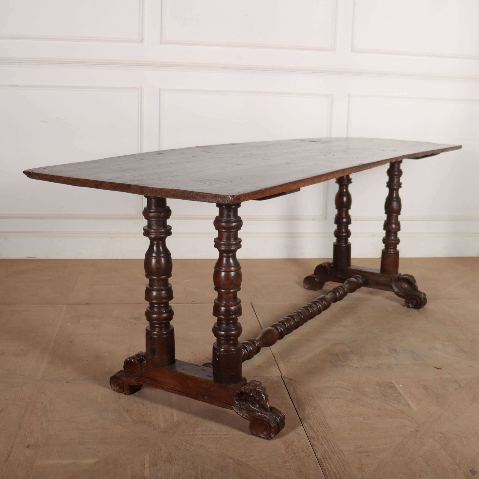 Spanish Walnut Trestle Table, 1700s
