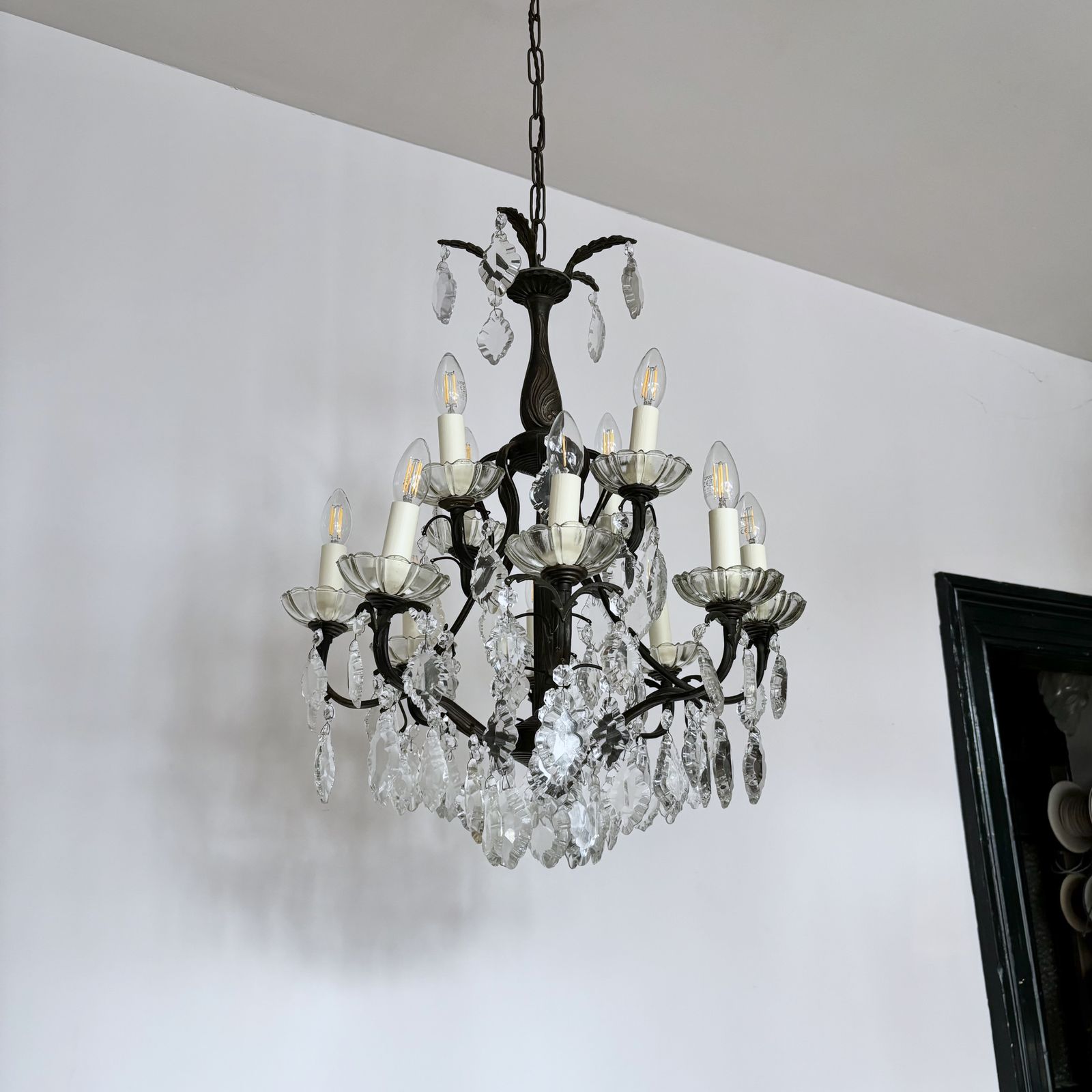 Birdcage Chandelier With Glass Bobéche Pans photo furniture