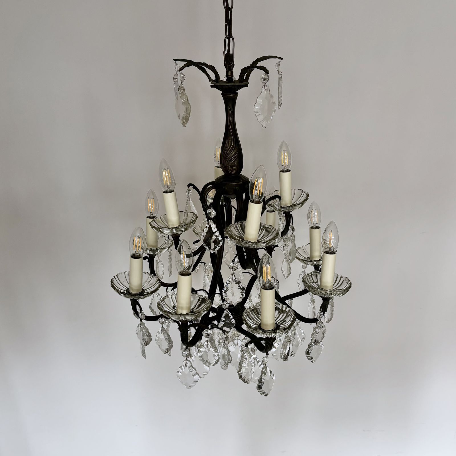 Birdcage Chandelier With Glass Bobéche Pans photo 495.0