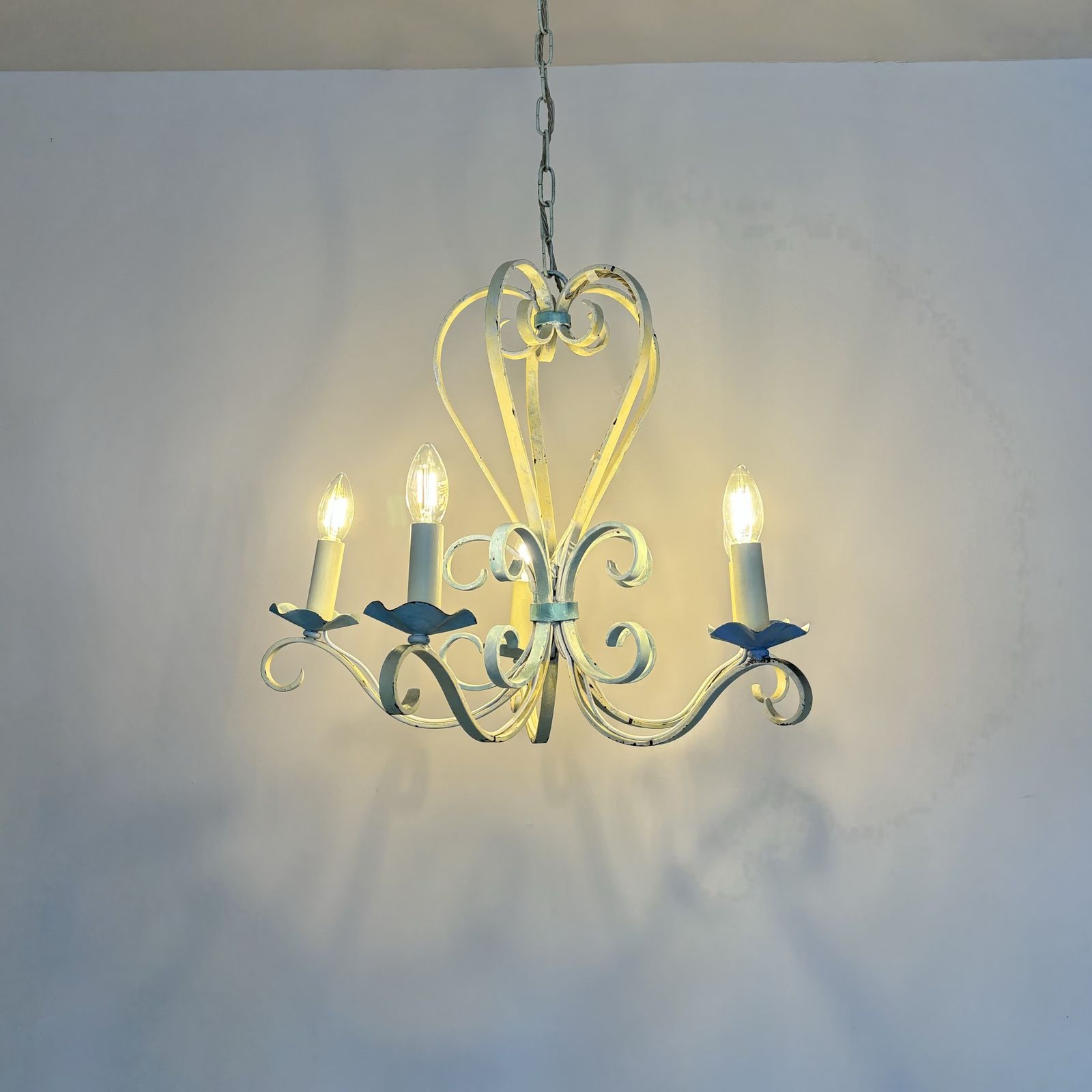 photo furniture Painted Wrought Iron Chandelier