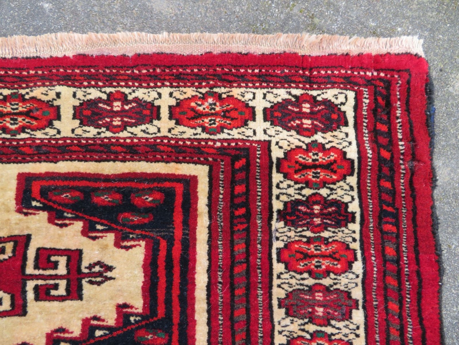 Antique Turkmen Afghan Kizil Ayak Rug. Turkmenistan Or North Afghanistan.Early 20th Century. 133cm X 98cm. photo 495.0