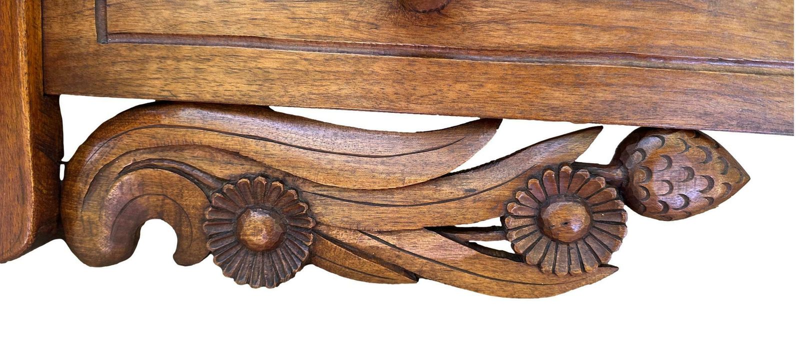 Antique Carved Coat Rack Chamois Black Forest Sulfide Eyes photo vintage