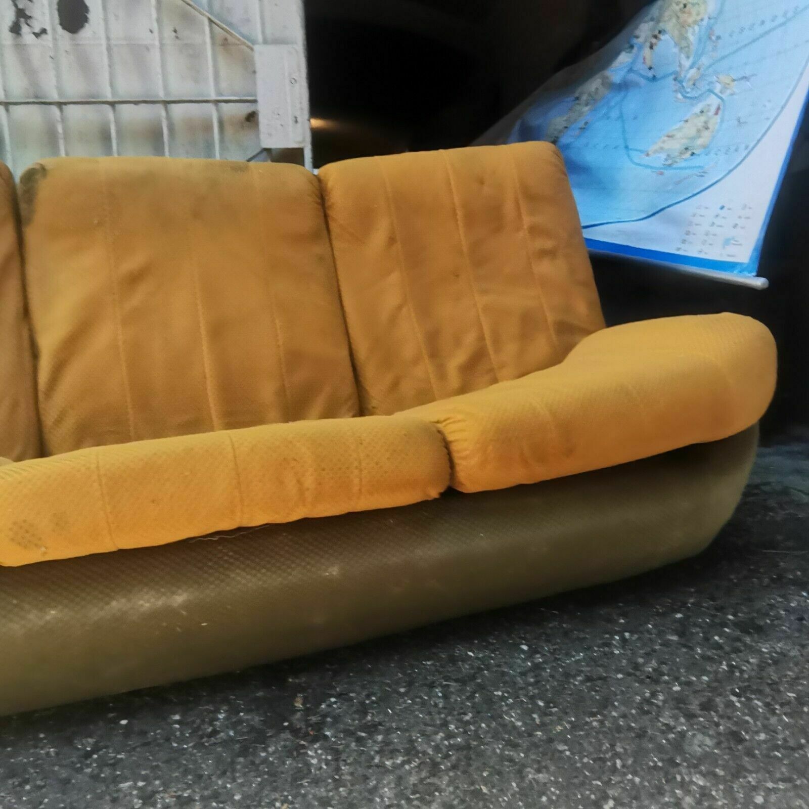 Atlantis Czech Vintage Space Age Sofa Mcm Lightweight Unique Seating 3 Seater photo vintage