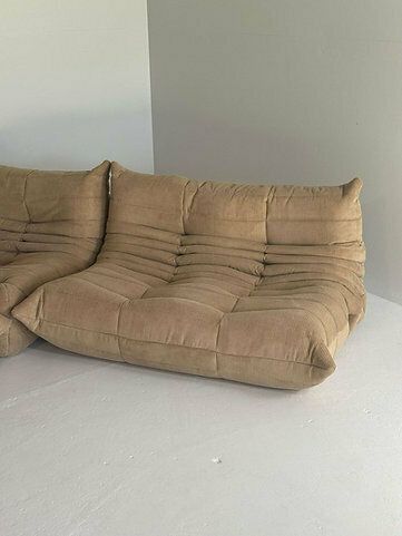 Brown Corduroy Ligne Roset Togo Livingroom Set photo 6500.0