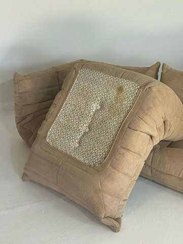 photo furniture Brown Corduroy Ligne Roset Togo Livingroom Set