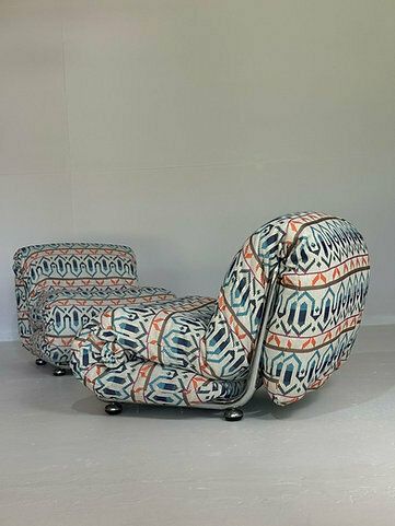 Funky Italian Chrome Set Of Lounge Chairs photo furniture