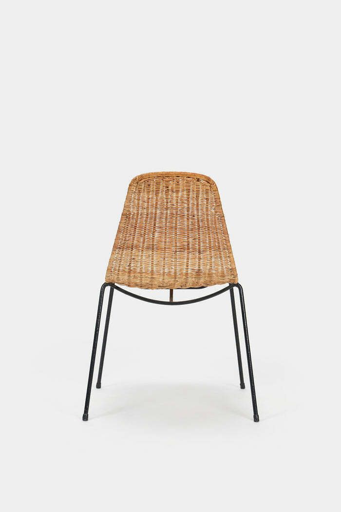 Gian Franco Legler, Pair Of Chairs "Basket", Stackable, Bonacina, Italy, 50s photo buy