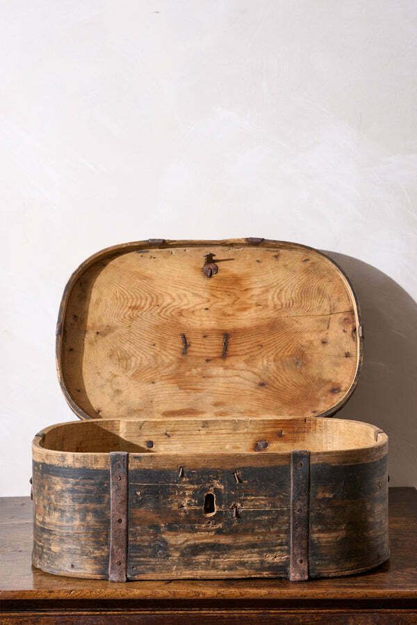 18th Century Swedish Folk Art Marriage Box   Patinated photo Home Decor