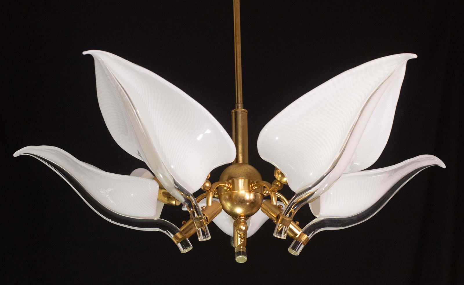 photo vintage Elegant Chandelier Franco Luce For Seguso, Murano Glass, 1970s