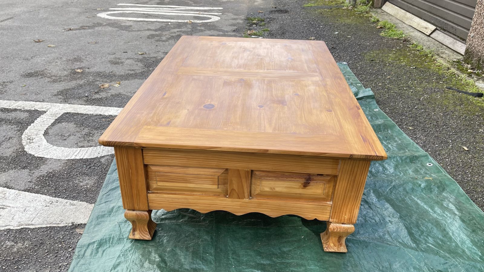 Large Farm Style Solid Pine Coffee Table photo 675.0