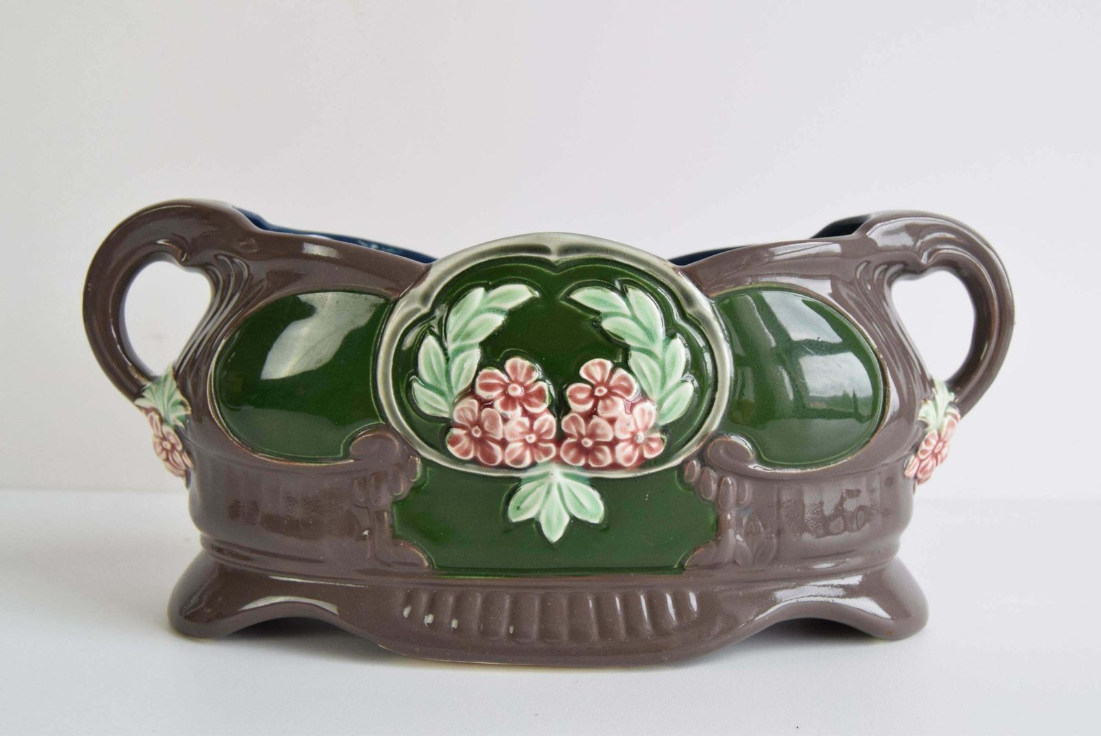 Ceramic Art Nouveau Jardiniere, Around 1900 photo furniture