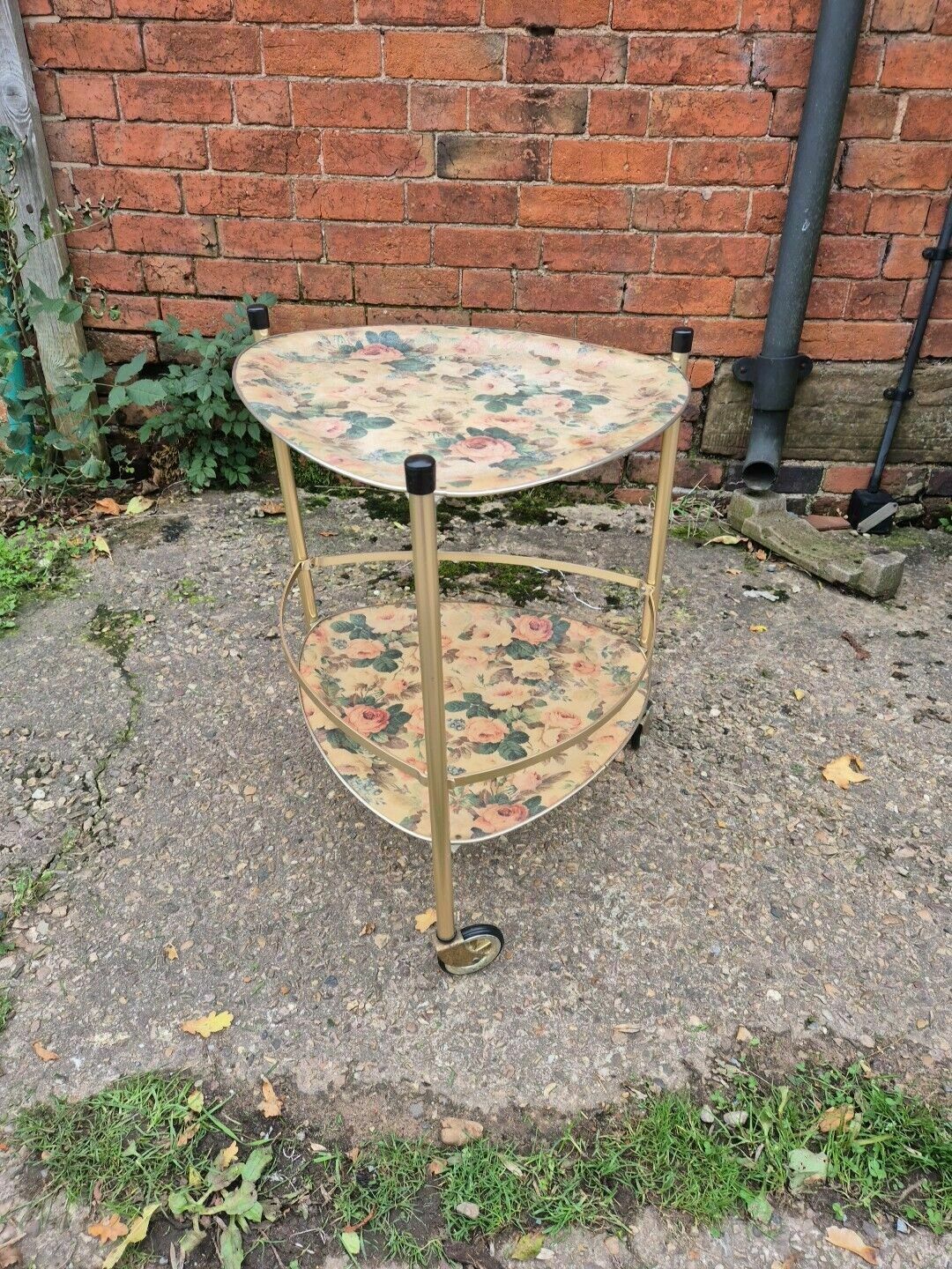 Glos Arnold Designs, A Mid 20th Century, Vintage Fibreglass Twin Shelved Trolley photo for sale