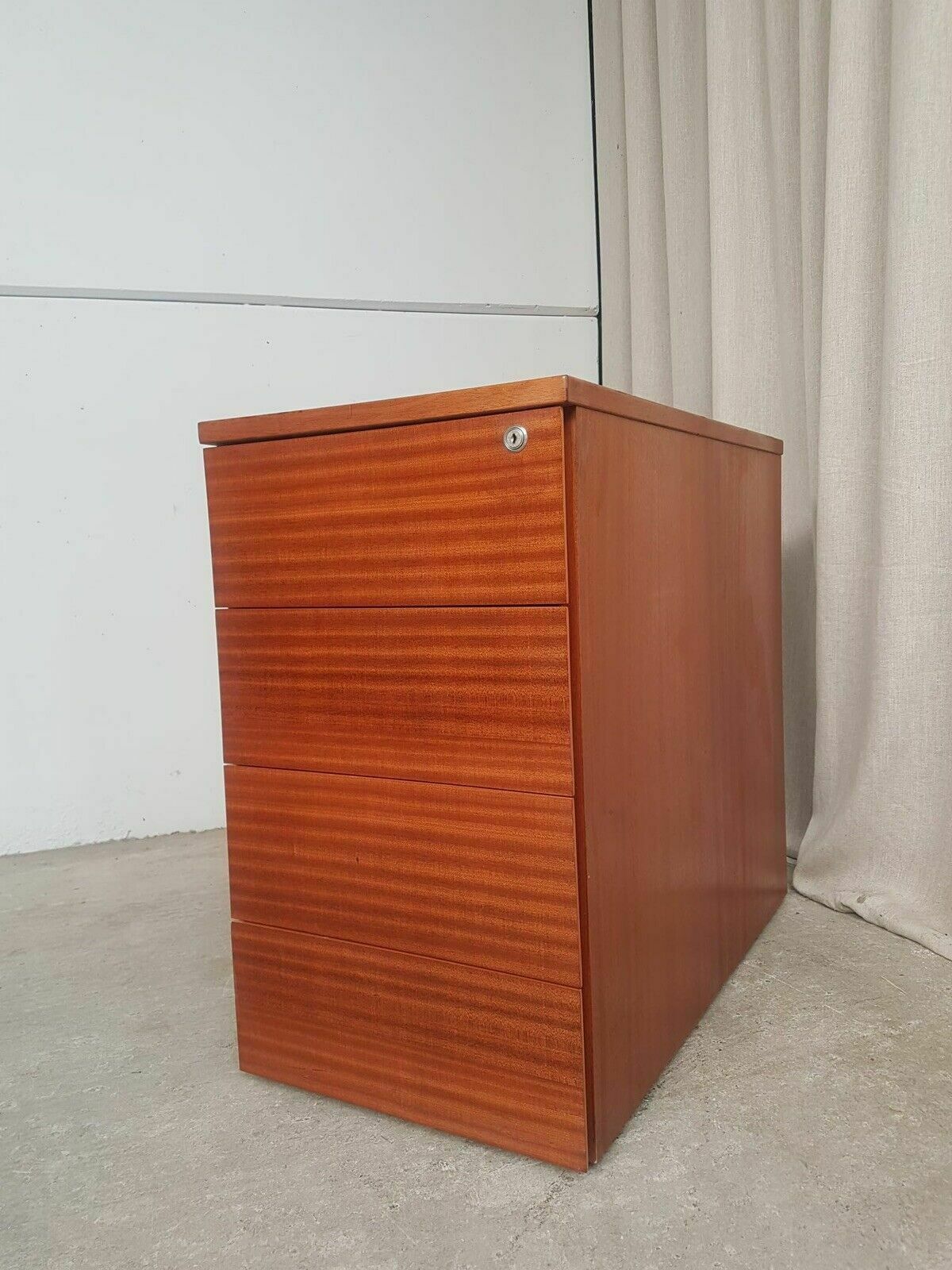 Vtg Late Mid Century Filing Chest Of Drawers Scandi Retro Danish Minimalist R607 photo for sale