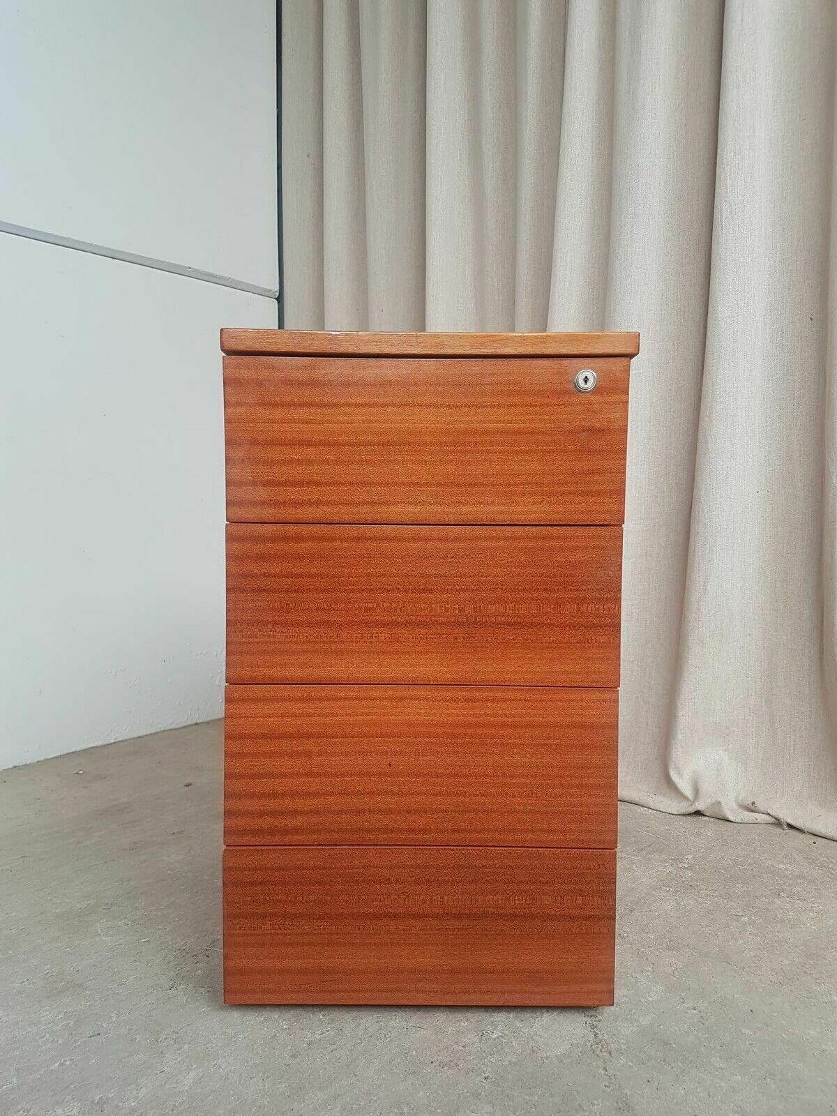 Vtg Late Mid Century Filing Chest Of Drawers Scandi Retro Danish Minimalist R607 photo 189.75