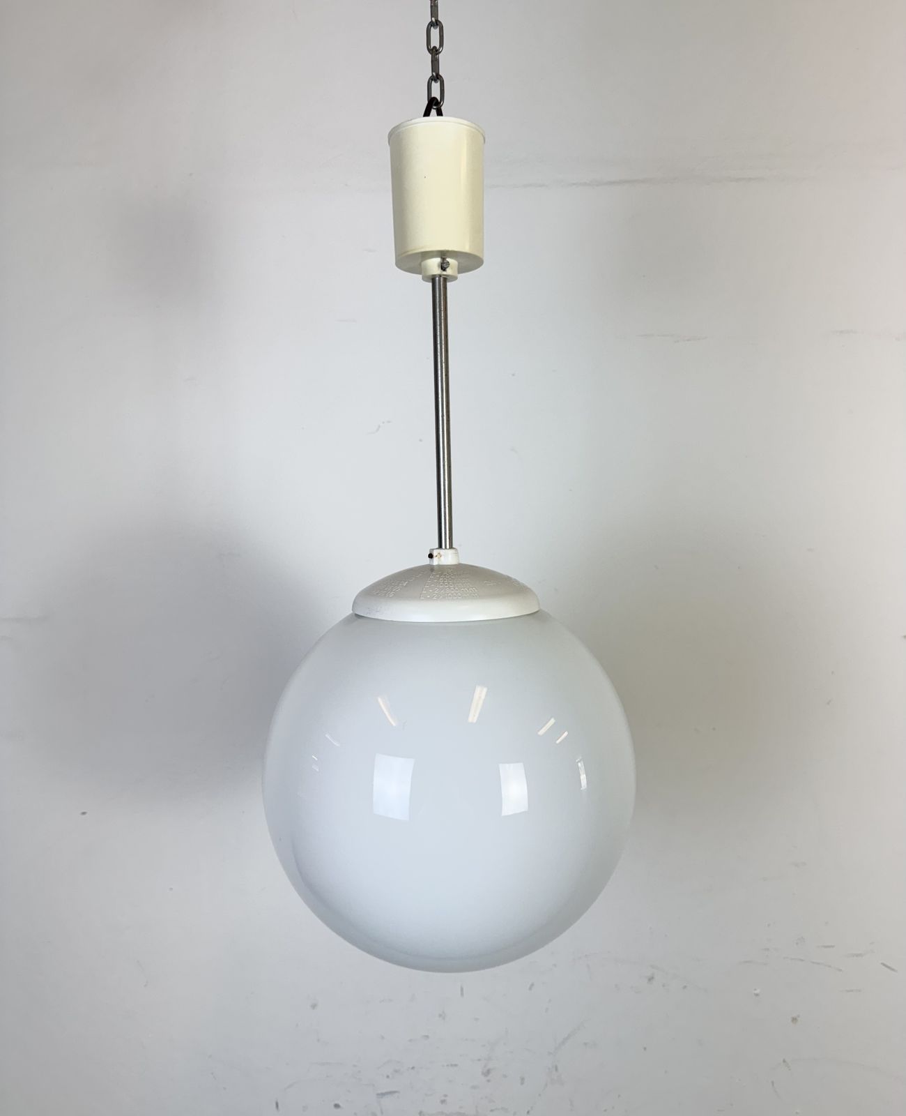 Lighting Vintage Chandelier With Milk Glass From Elektrosvit, 1960s, 5x photo