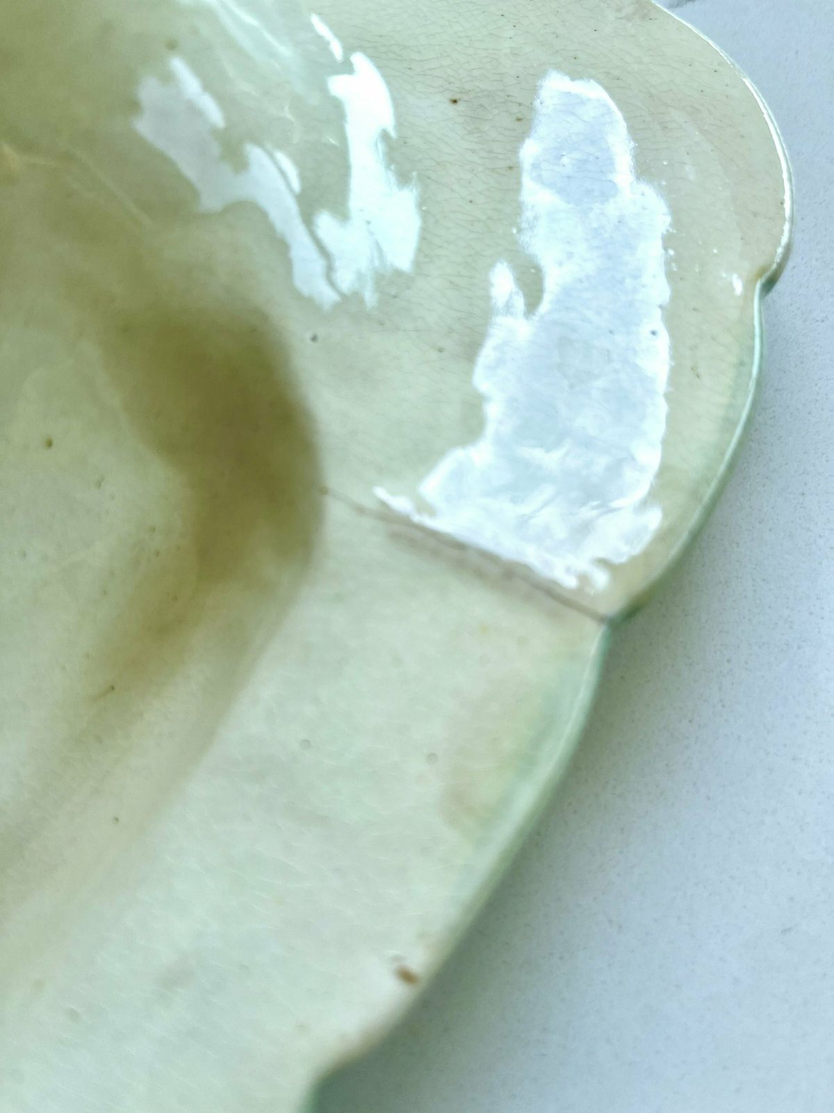 photo furniture Antique French Majolica Ceramic Asparagus Serving Dish/Wall Art