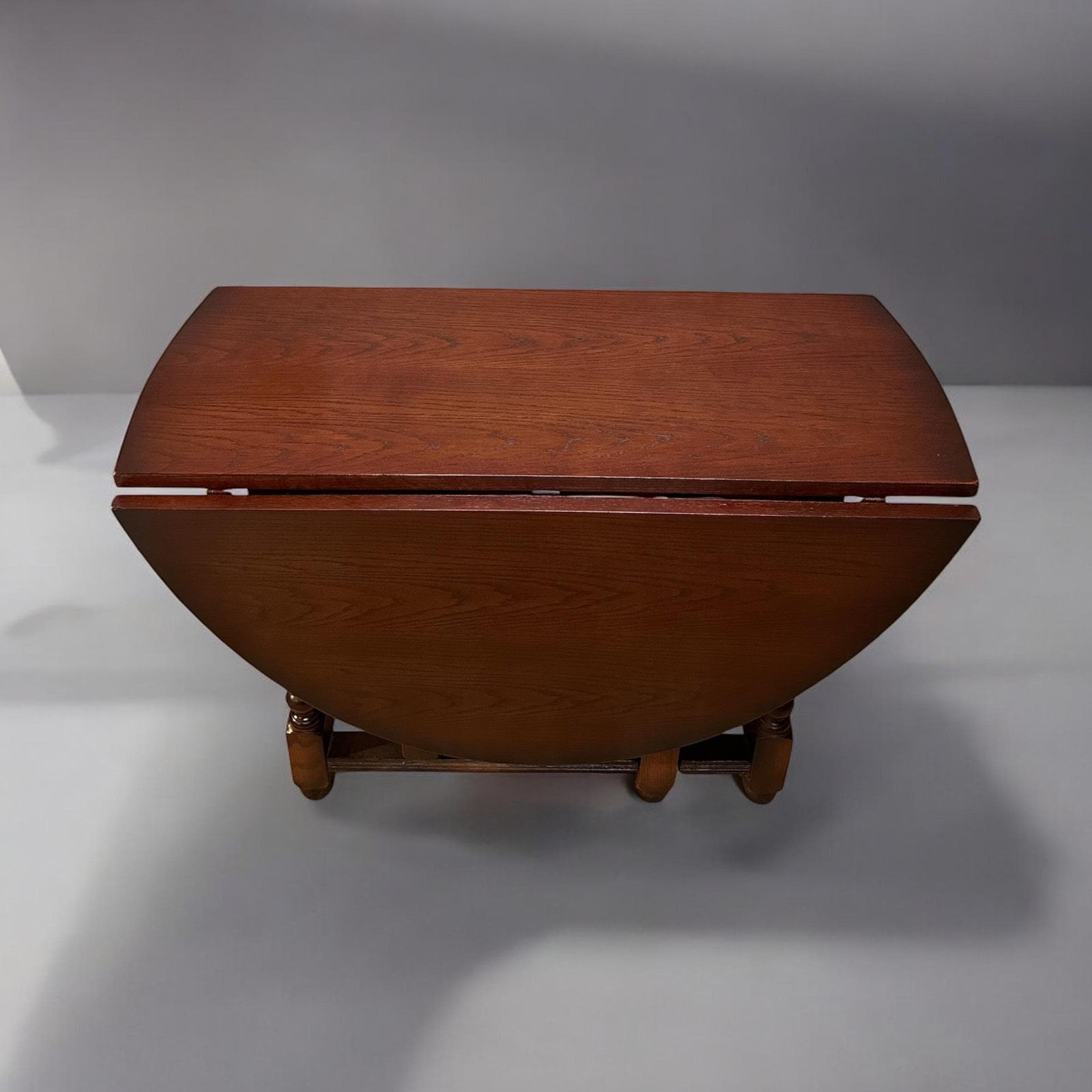 Vintage Old Charm Wood Brothers / Oak Gate Leg Drop Leaf Dining Table C1970 / Tudor Brown photo furniture