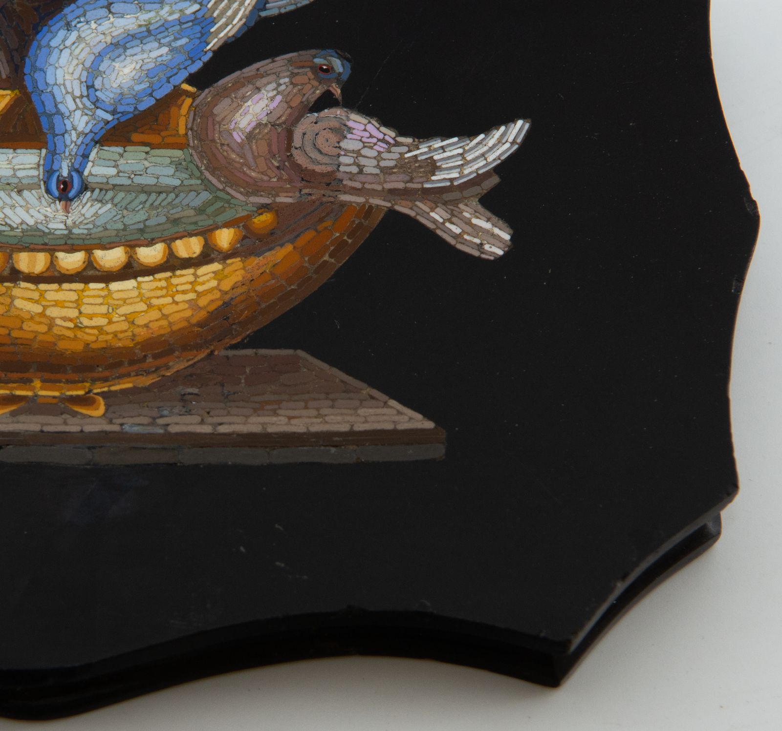 19th Century Italian Micro Mosaic Grand Tour Paperweight The Doves Of Pliny photo Home Decor