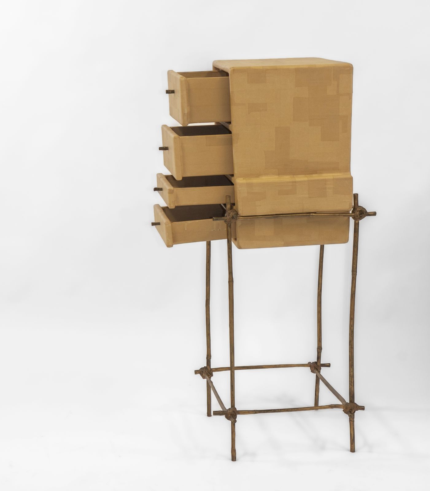 photo buy Studio Glithero Ad Hoc Cabinet On Gilt Bronze Bamboo Stand Les French Series 1