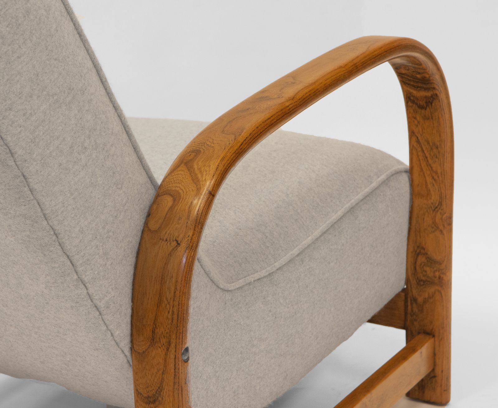 Art Deco Lounge Chair Armchair Bute Wool Fabric photo for sale