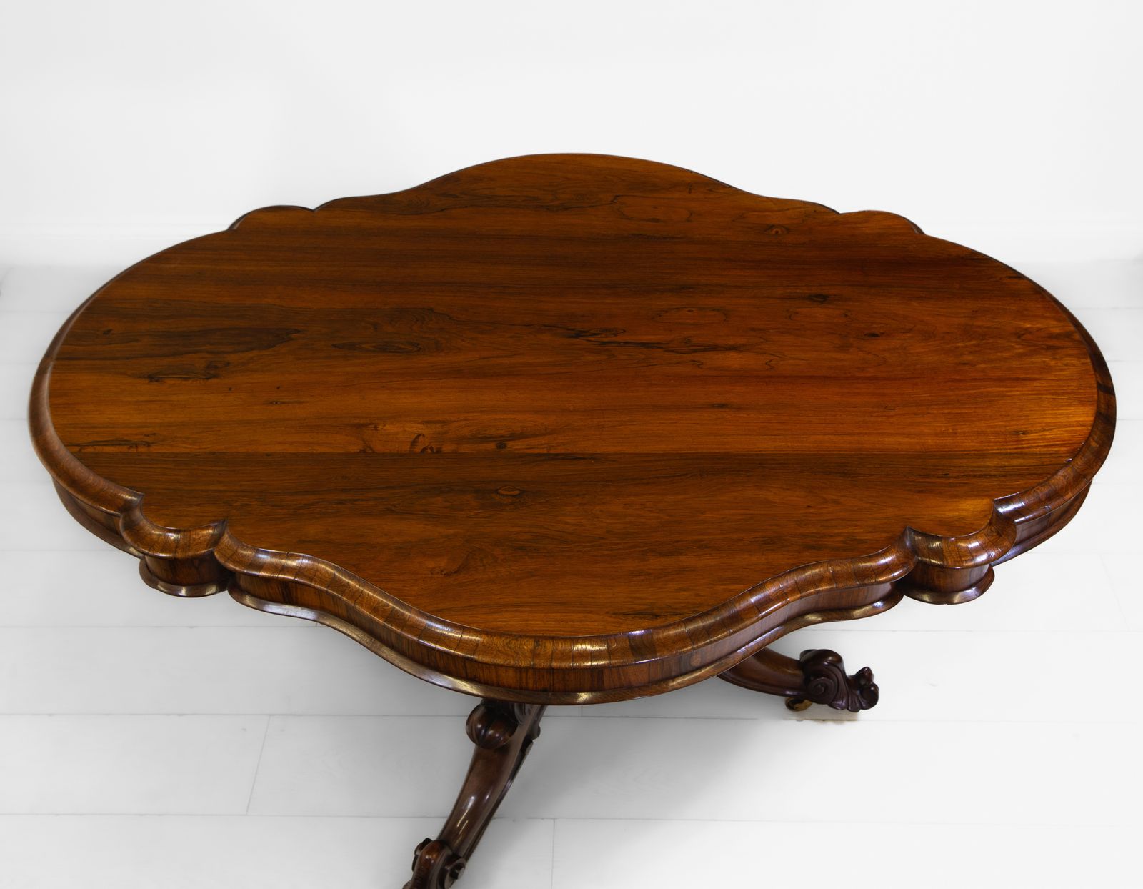 Victorian Rosewood Breakfast Centre Tilt Top Table 1860s photo vintage