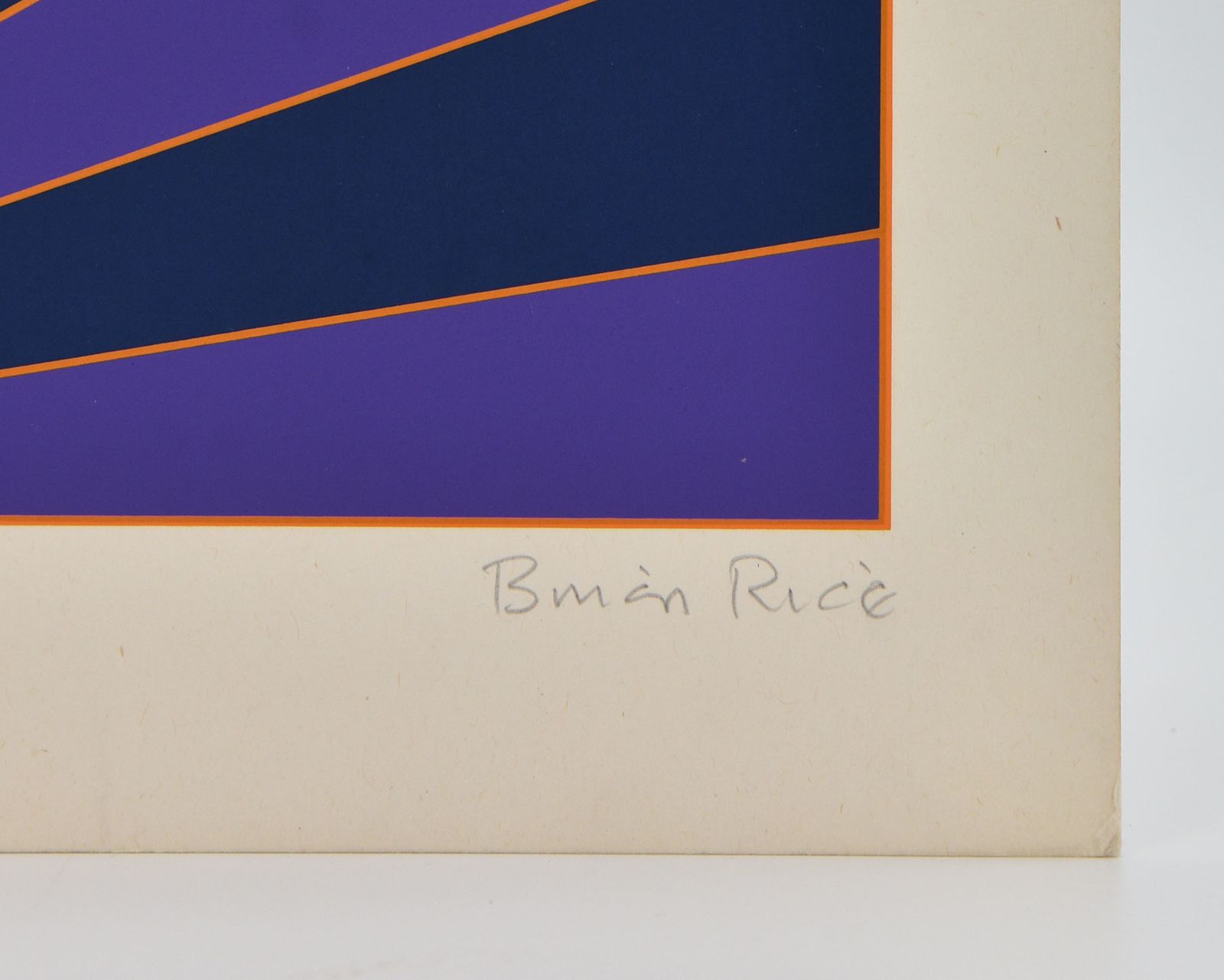 C1969 Brian Rice Signed Pop Art Screen Print Geometric 'Radio' photo for sale