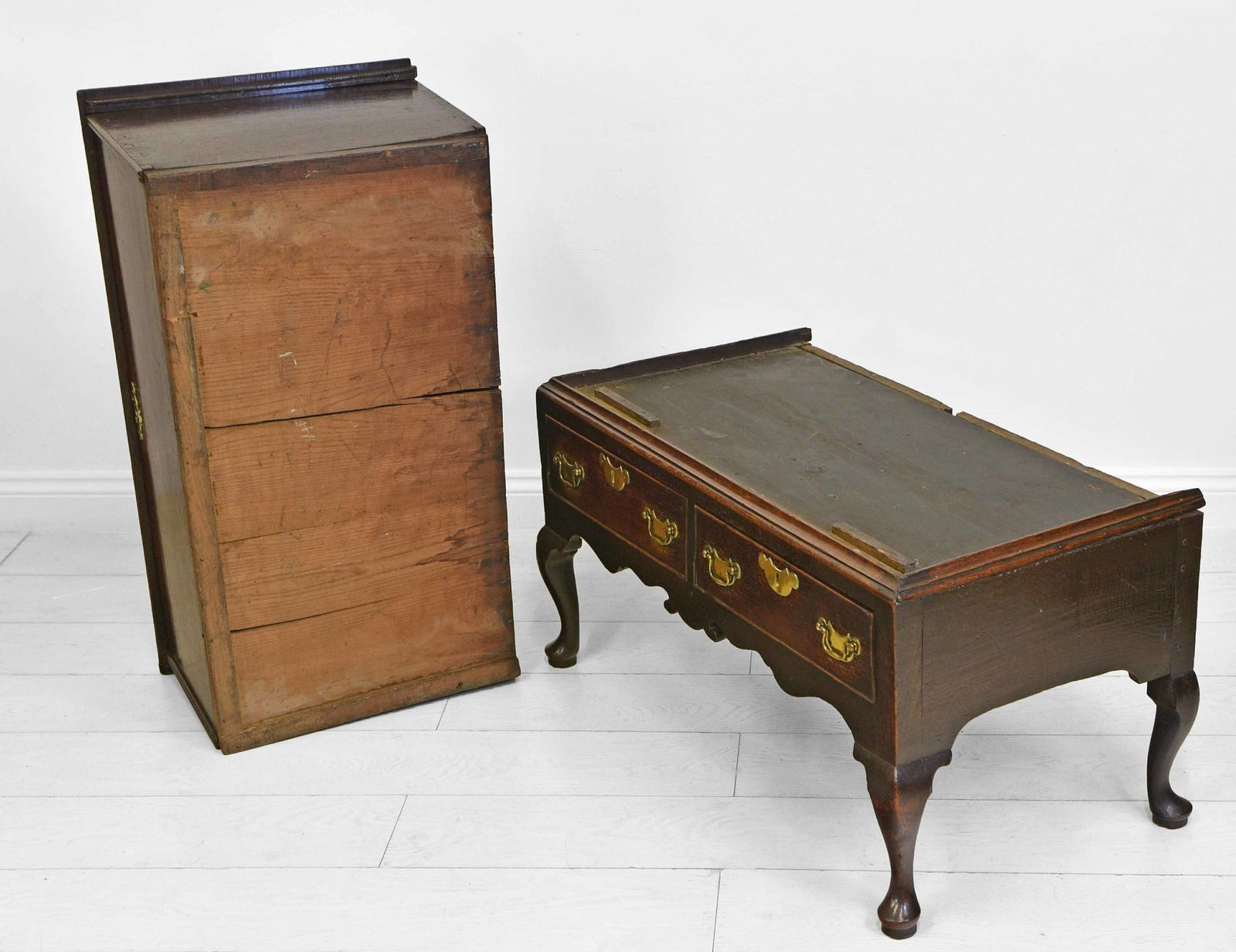 Antique Georgian Oak Blanket Chest On Stand With Drawers Circa 1750 photo vinterior