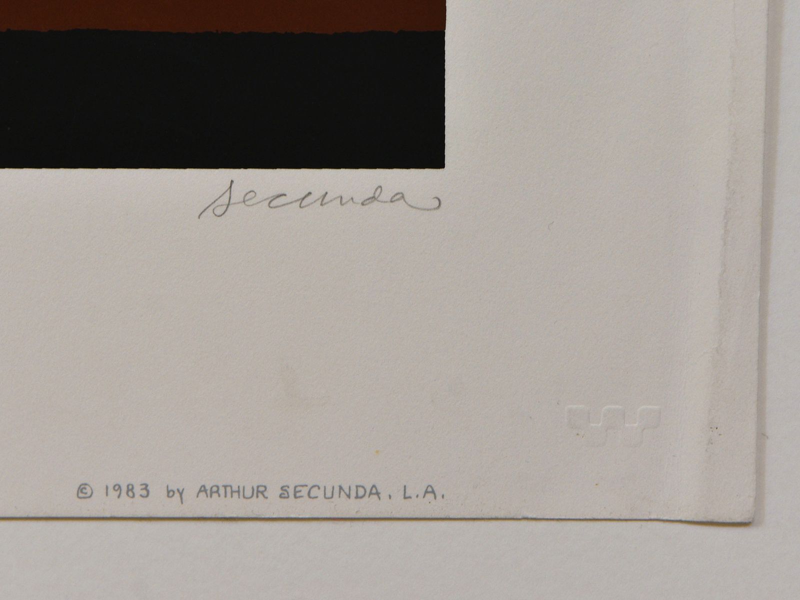 Arthur Secunda Large Silkscreen Abstract Signed Print Notte Luganese 1983 photo for sale
