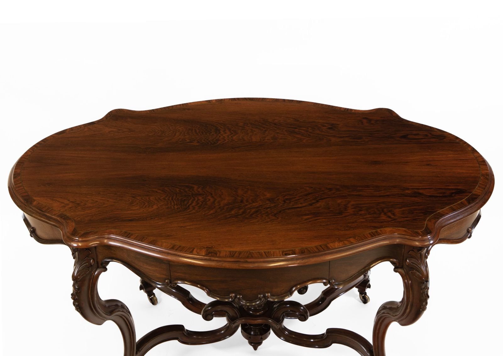 Fine Victorian Rosewood Rococo Revival Carved Centre Hall Table Circa 1850 photo Furniture