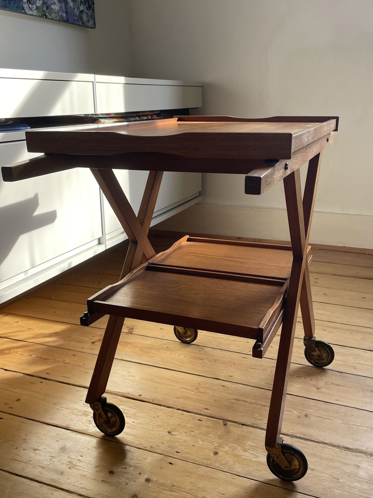 Laurids Lønborg Danish Bar Cart / Drinks Trolley (C. 1960s) | Rare | Mid Century photo Furniture