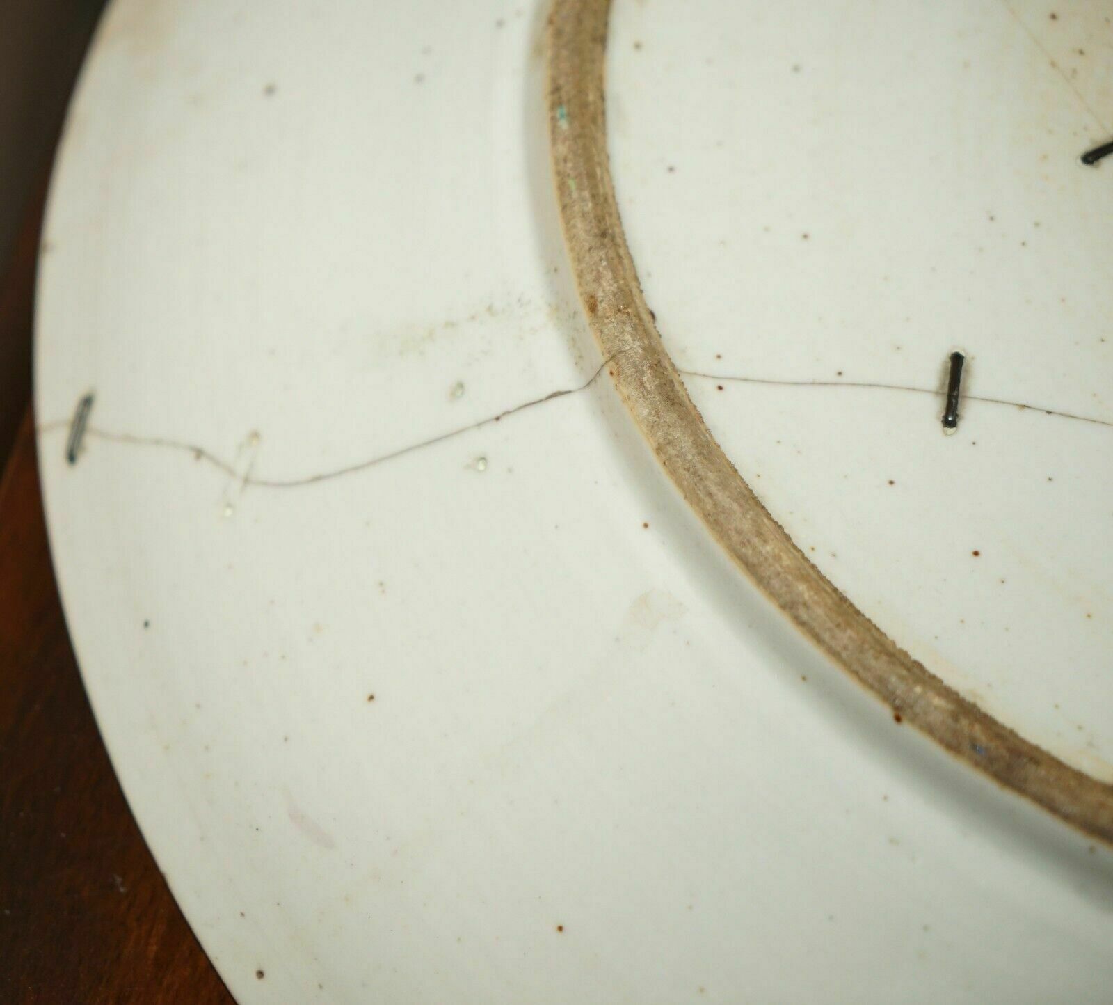 photo buy Antique Repaired 18th Century Chinese Famille Verte Porcelain Charger Plate