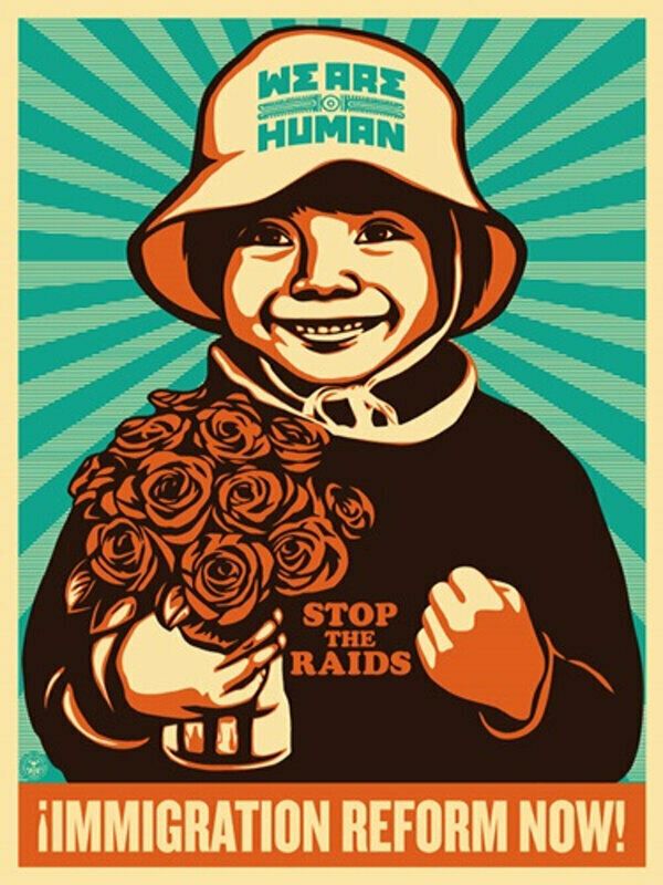 Shepard Fairey Immigration Reform Girl, 2013