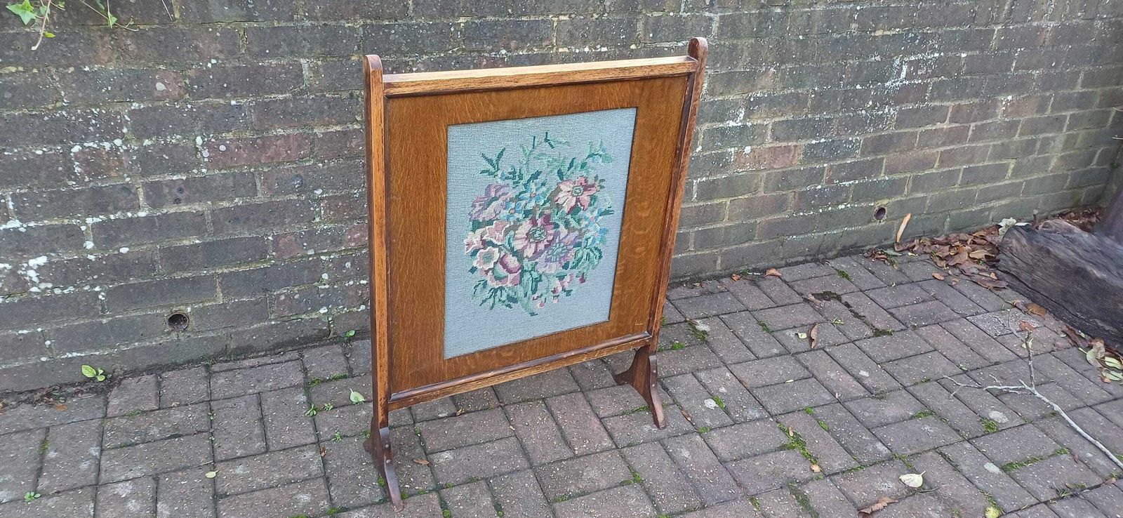 Huge Imposing Top Quality Hand Finished Bespoke Upcycled Tapestry Fire Screen. Free Hand Delivery. photo furniture